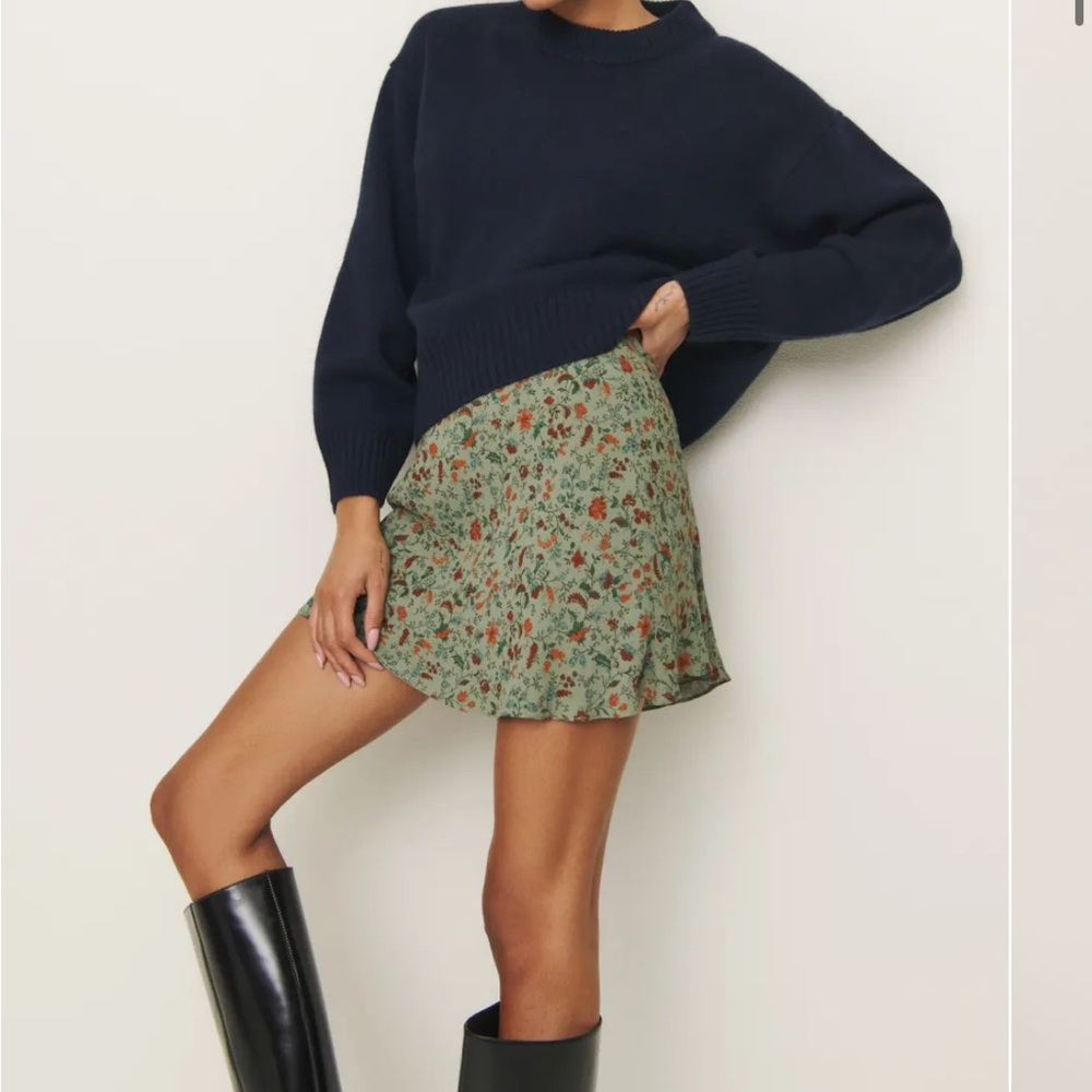 NWT Reformation Brandy Skirt Green - Size S